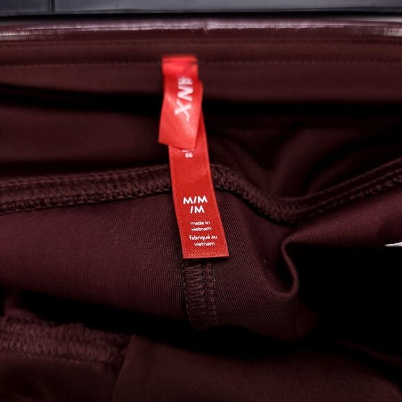 Spanx Fully Lined Shaping Legging Faux Patent Leather Shiny Ruby Womens Medium - Picture 11 of 16